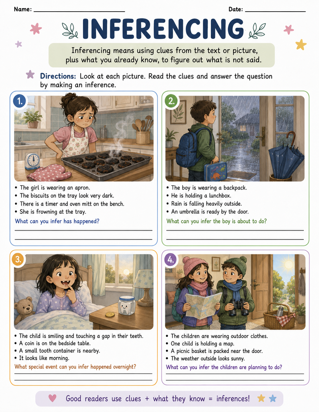 Picture Clues 3: Baking, Tooth, Picnic